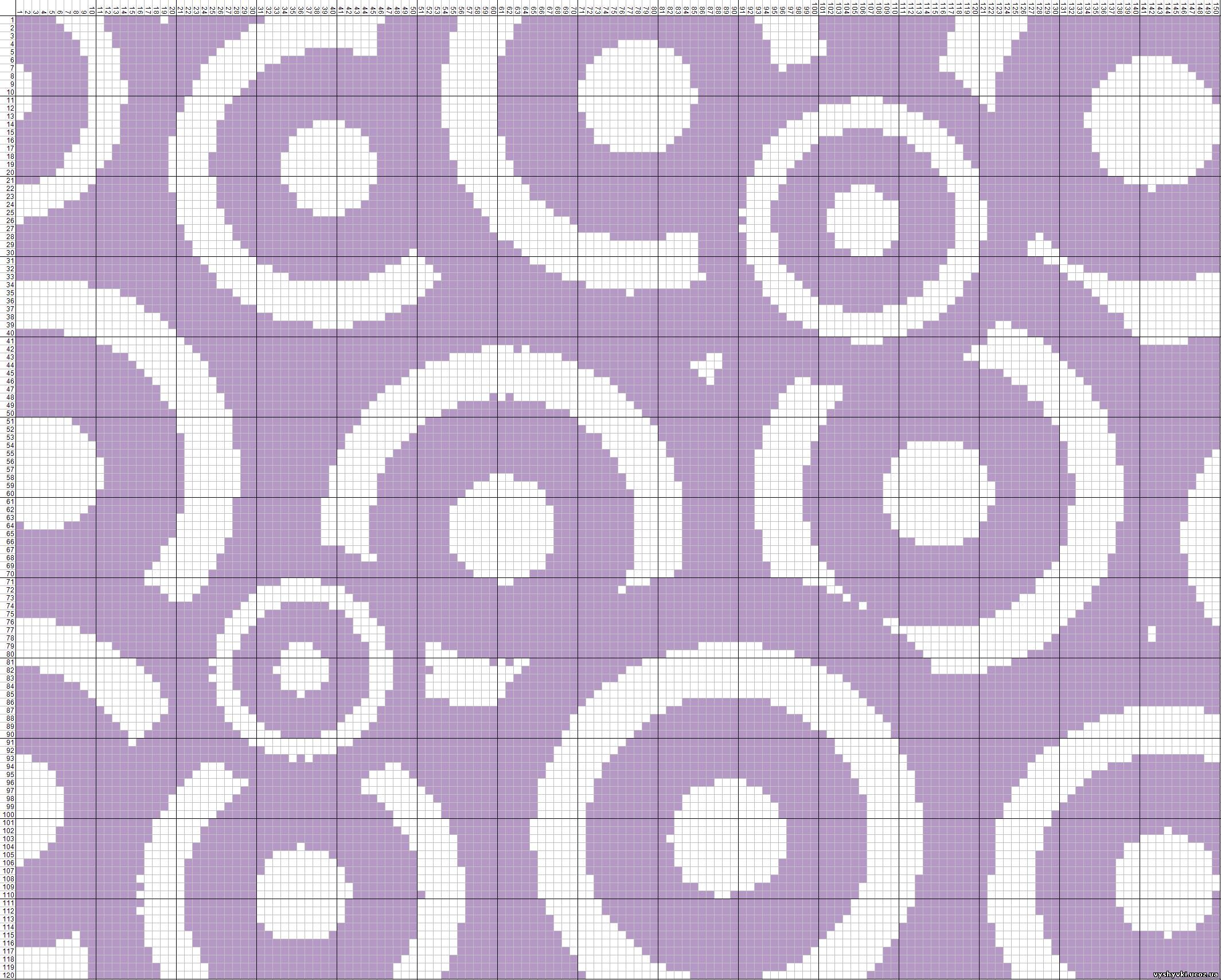 Схема вышивки кругов 