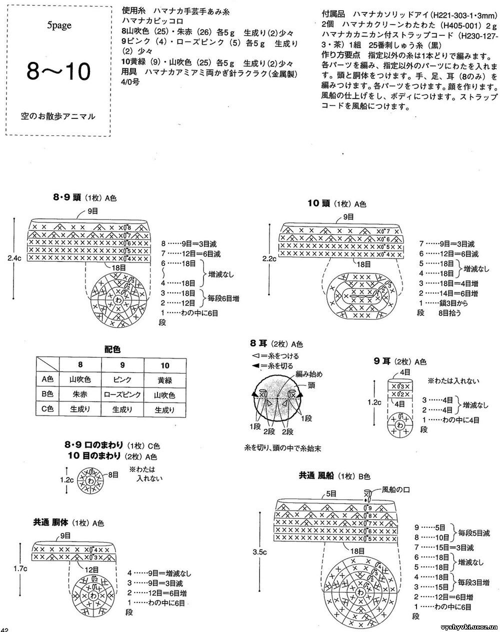 Схема вязания амиругами