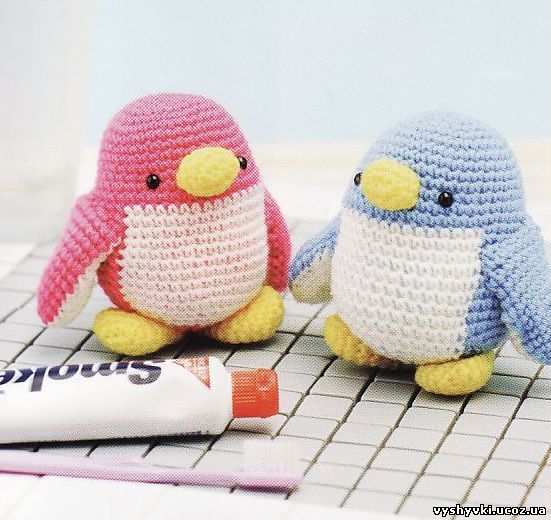 Пингвины амигуруми (вязаные японские игрушки)