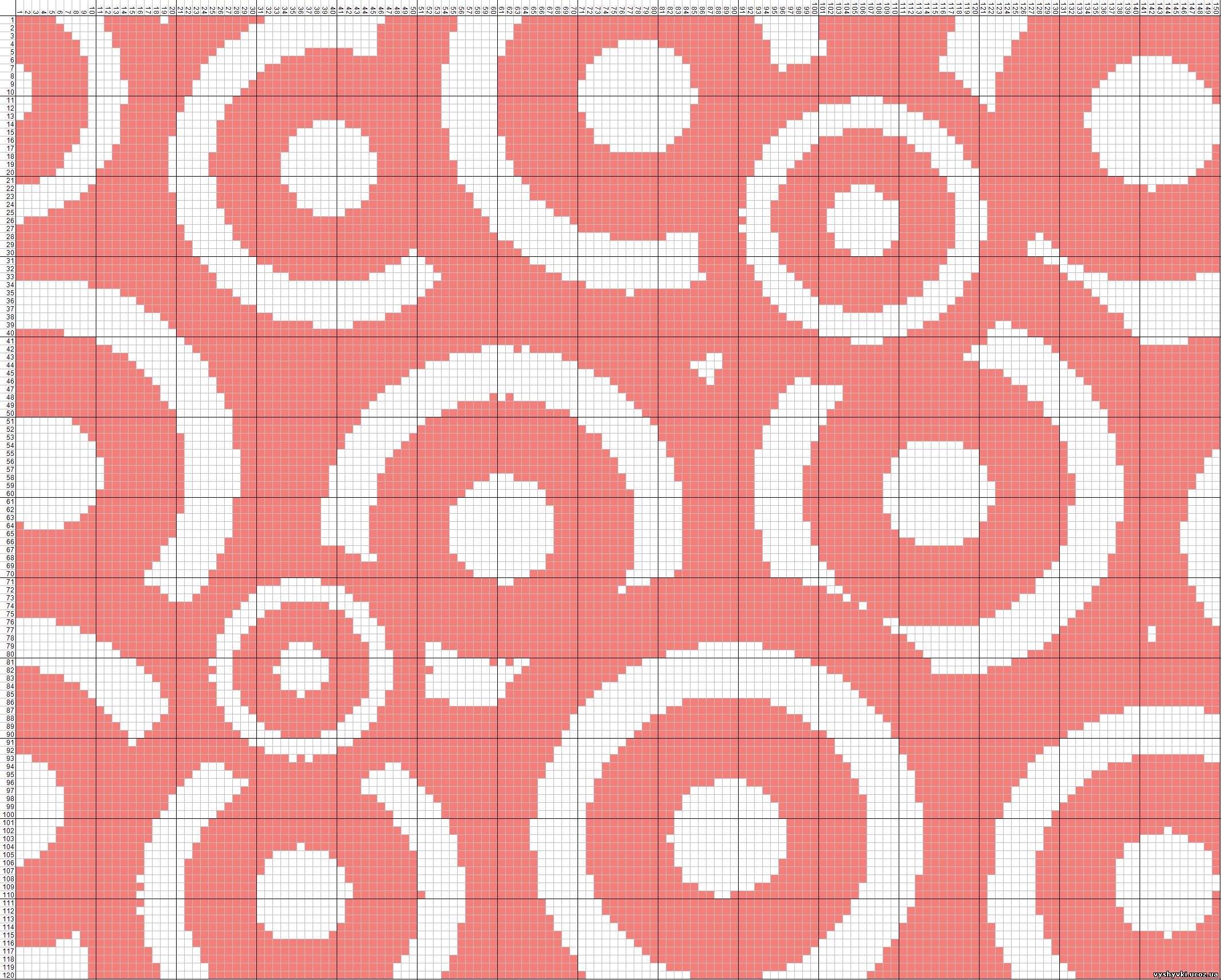 Схема вышивки кругов 